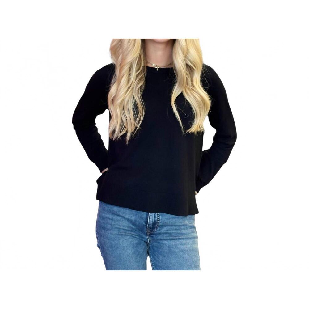 NEW DELUC lorraine crewneck sweater in black